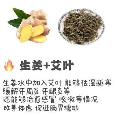 艾草和生姜外敷（艾草加生姜熱敷）